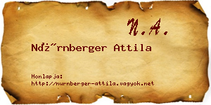 Nürnberger Attila névjegykártya