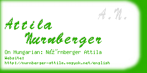 attila nurnberger business card